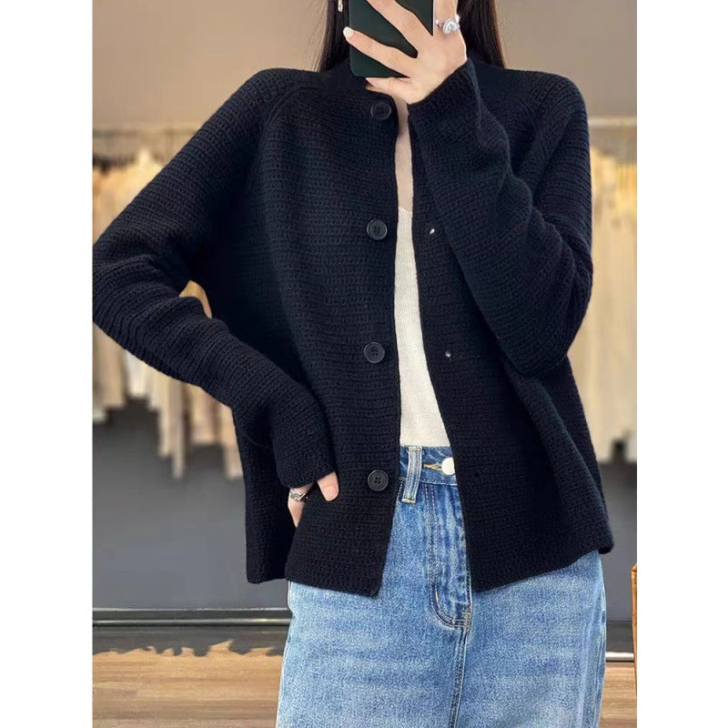 Damen Strickjacke mit besonderen Knopfdetails und strukturierter Maschenoptik Krohn-e