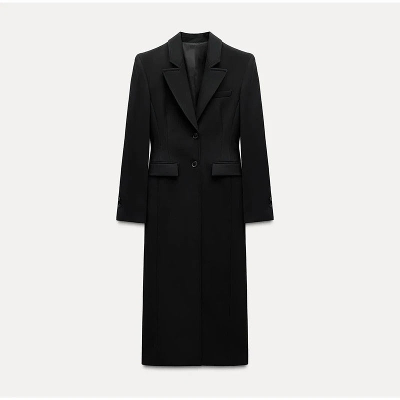 Damen Eleganter Longblazer mit schmaler Silhouette und klassischen Details Krohn-e