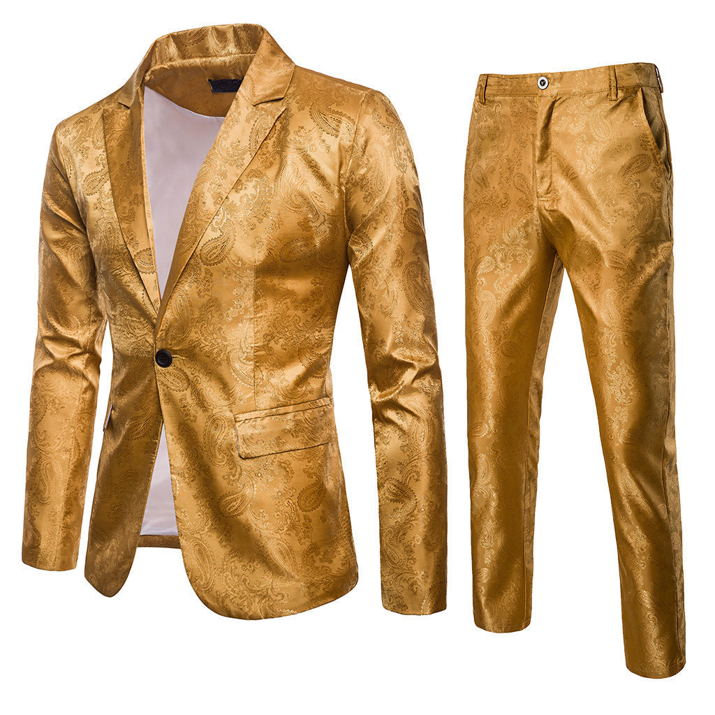 Herren elegantes Anzug-Set mit feinem Paisleymuster Krohn-e