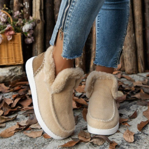 Damen bequeme Fleece-Hausschuhe mit warmem Innenfutter und rutschfester Sohle Krohn-e