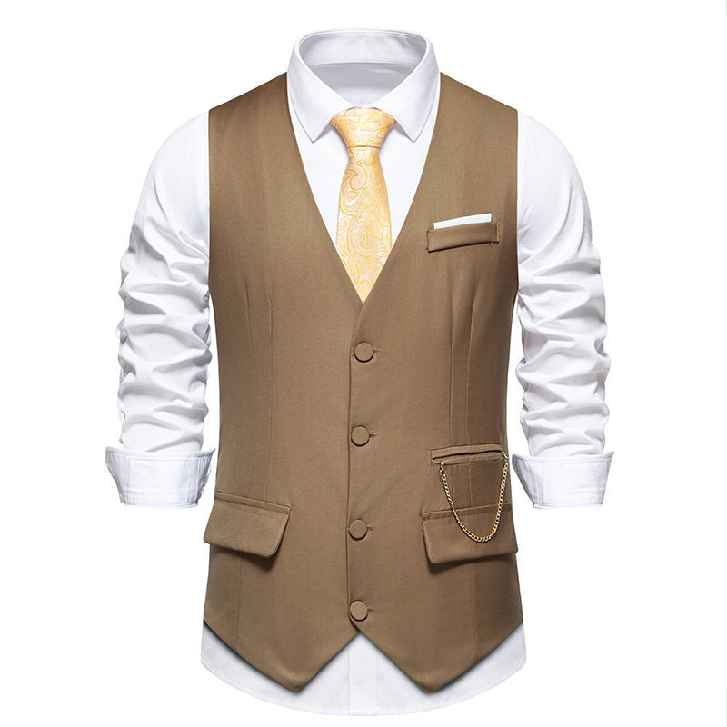 Herren elegante Anzugweste mit praktischen Taschen und modischem Design Krohn-e