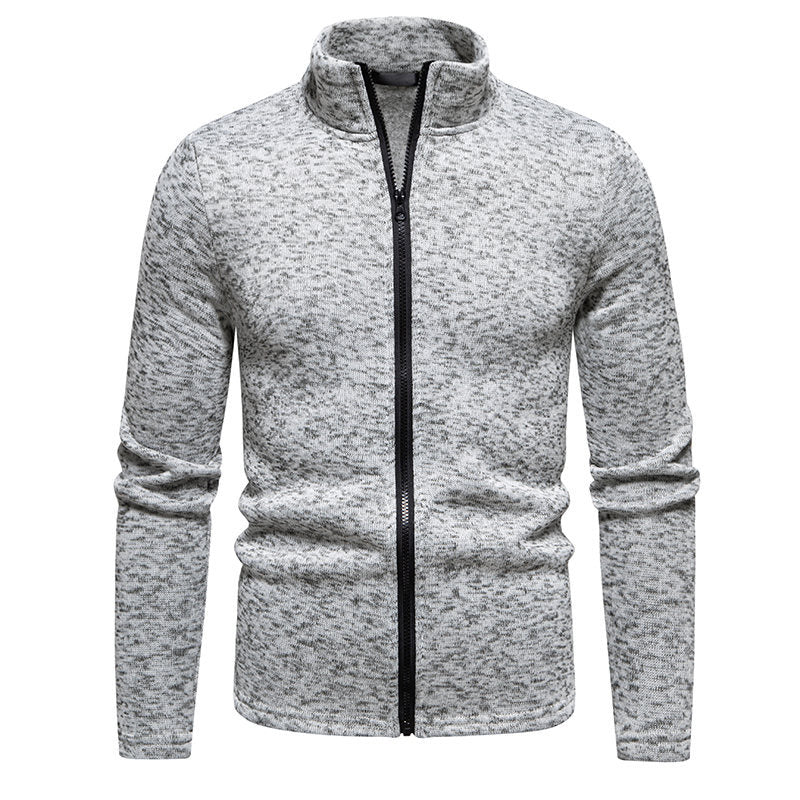 Herren Fleecejacke mit hoher Stehkragen und durchgehendem Reißverschluss Krohn-e