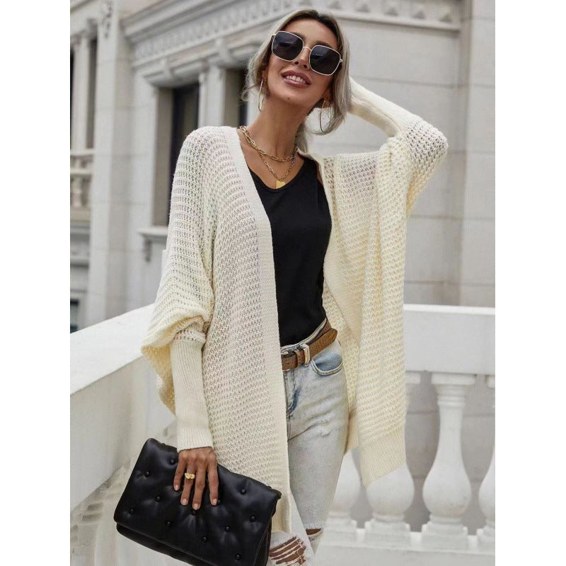 Damen luftige Strickjacke mit offenes Design und feiner Maschenstruktur Krohn-e