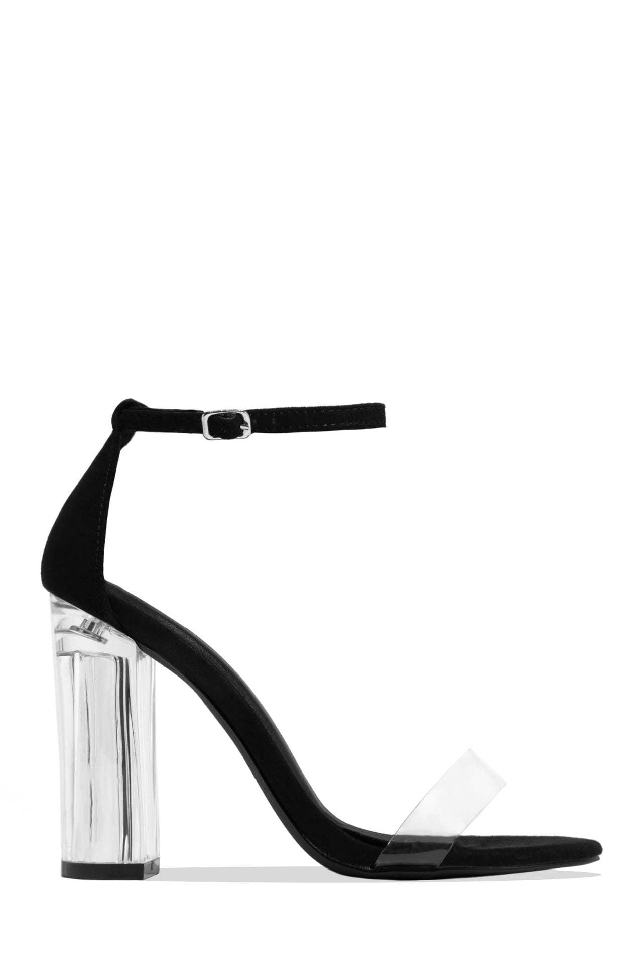 Damen elegante High Heel Sandalen mit transparentem Blockabsatz Krohn-e
