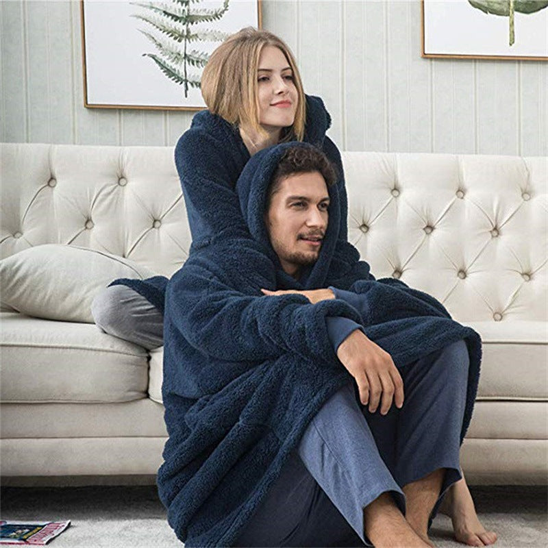 Damen Kuschelige Oversize-Hoodiejacke aus Fleece mit Kängurutasche Krohn-e
