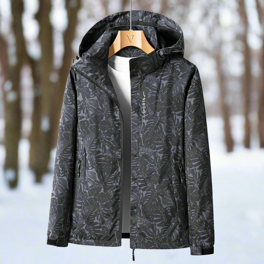 Krohn-e | Regenjacke - Leichtes Material - Kapuze & Reißverschluss - Verstellbare Bündchen