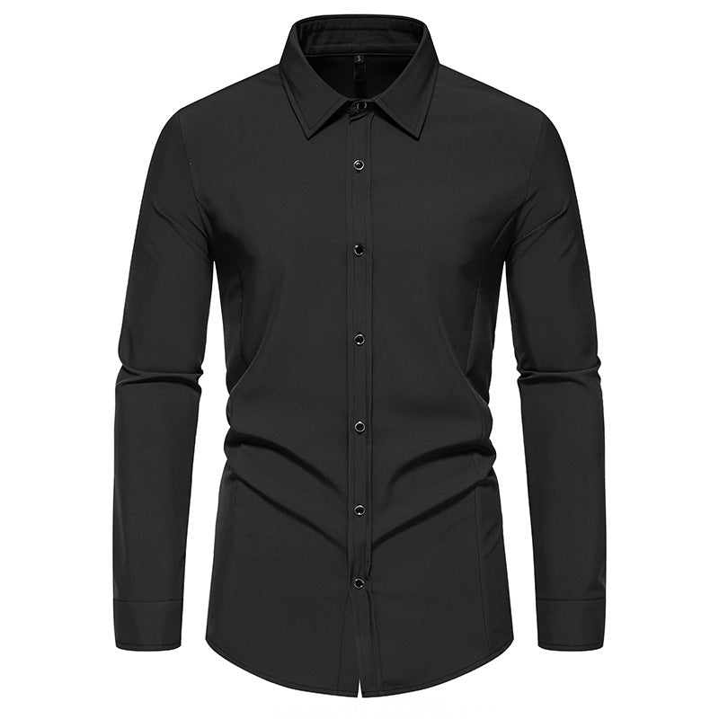 Herren modisches Langarmhemd mit elegantem Schnitt Krohn-e