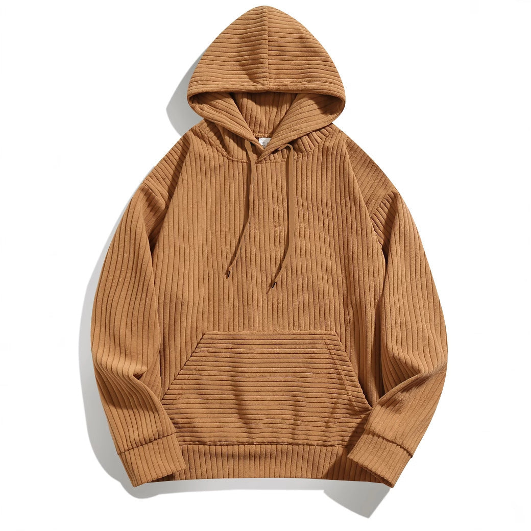 Herren Kapuzenpullover mit strukturierter Ripp-Textur und praktischen Taschen Krohn-e