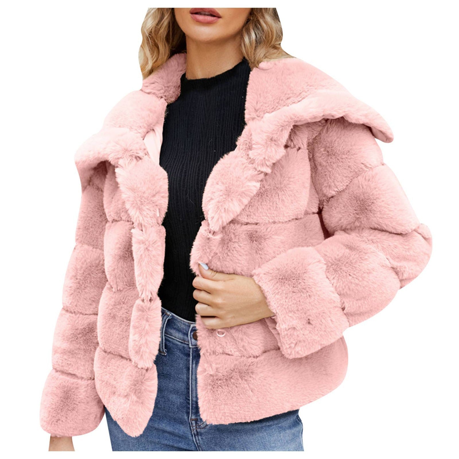 Damen Trendige Puffjacke mit weich gefüttertem Kunstfell Krohn-e