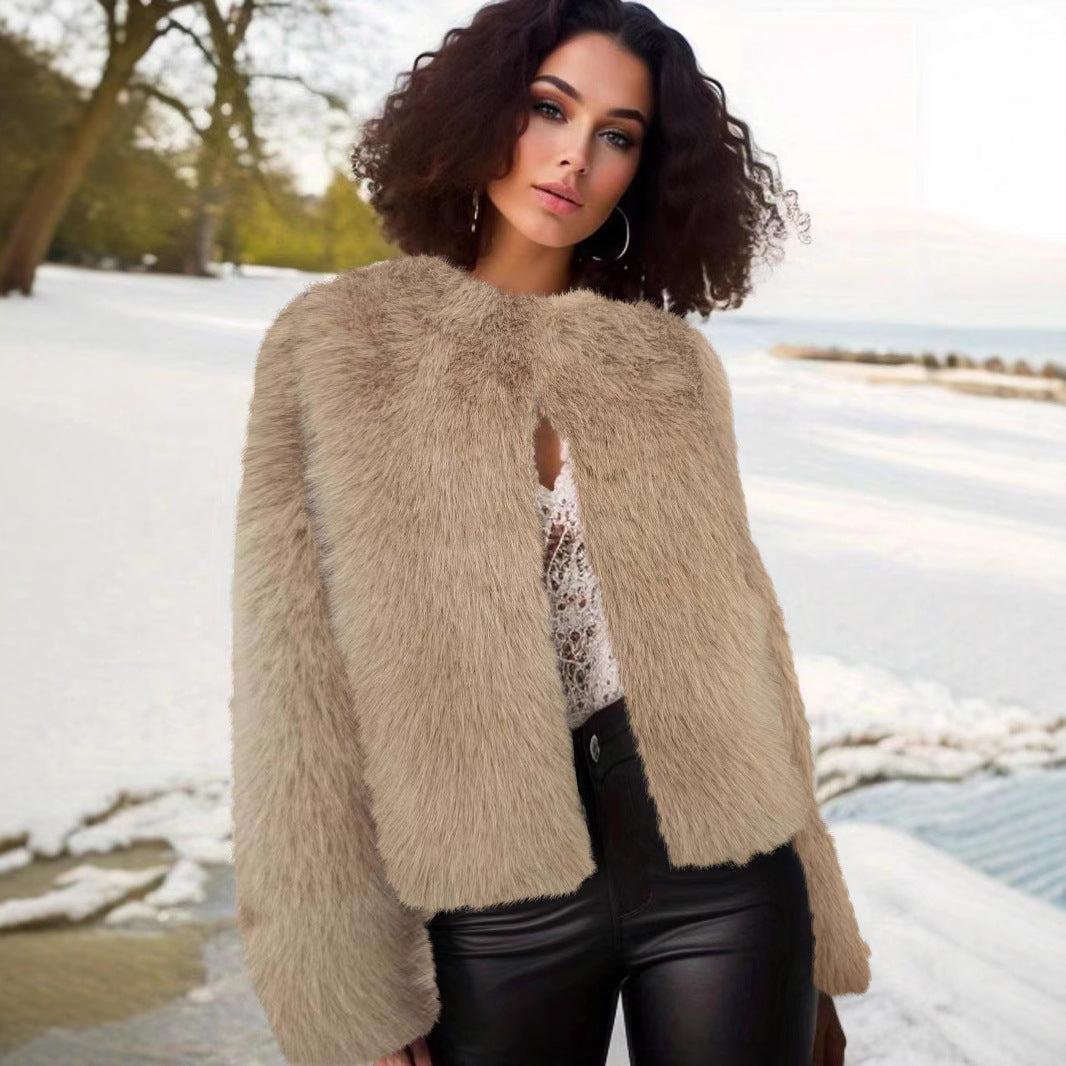 Damen flauschige Shortjacke Krohn-e