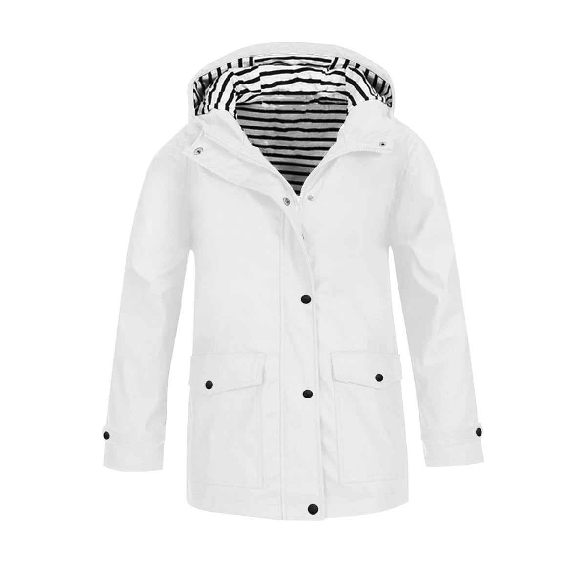 Damen wetterfeste Parkajacke mit praktischen Taschen und verstellbarem Kapuzenkragen Krohn-e