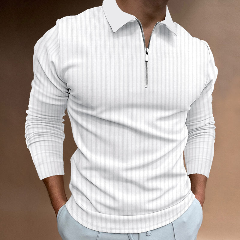 Herren Poloshirt mit elegantem Reißverschluss und strukturiertem Design Krohn-e