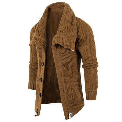 Herren Strickjacke mit Schalkragen und Holzknöpfen Krohn-e