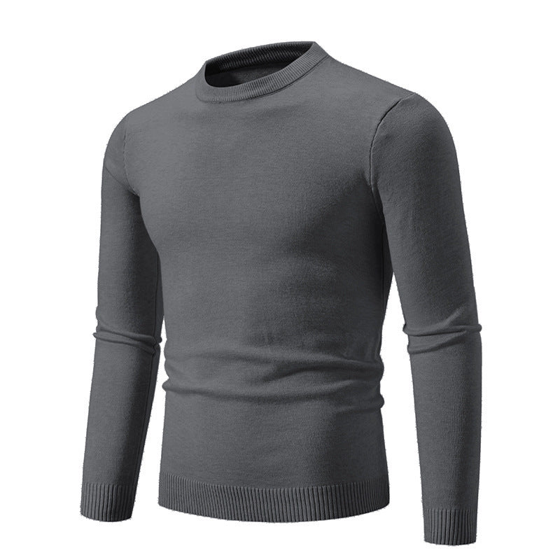 Herren eleganter Rundhals-Pullover aus feiner Baumwolle Krohn-e