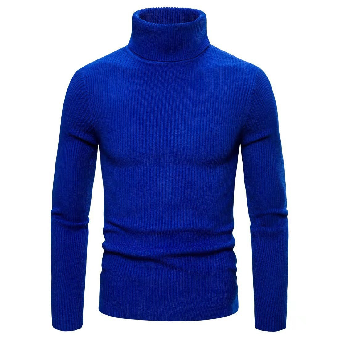 Herren hochwertiger Rollkragenpullover aus feinem Rippstrick Krohn-e