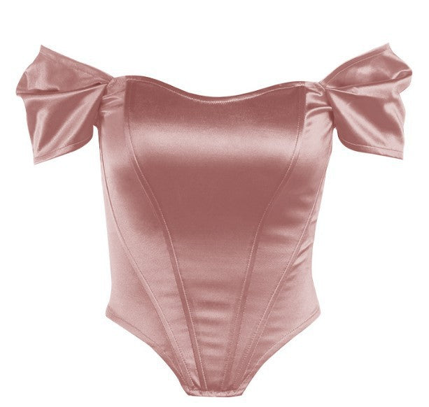 Damen Elegantes Off-Shoulder Oberteil mit Puffärmeln Krohn-e