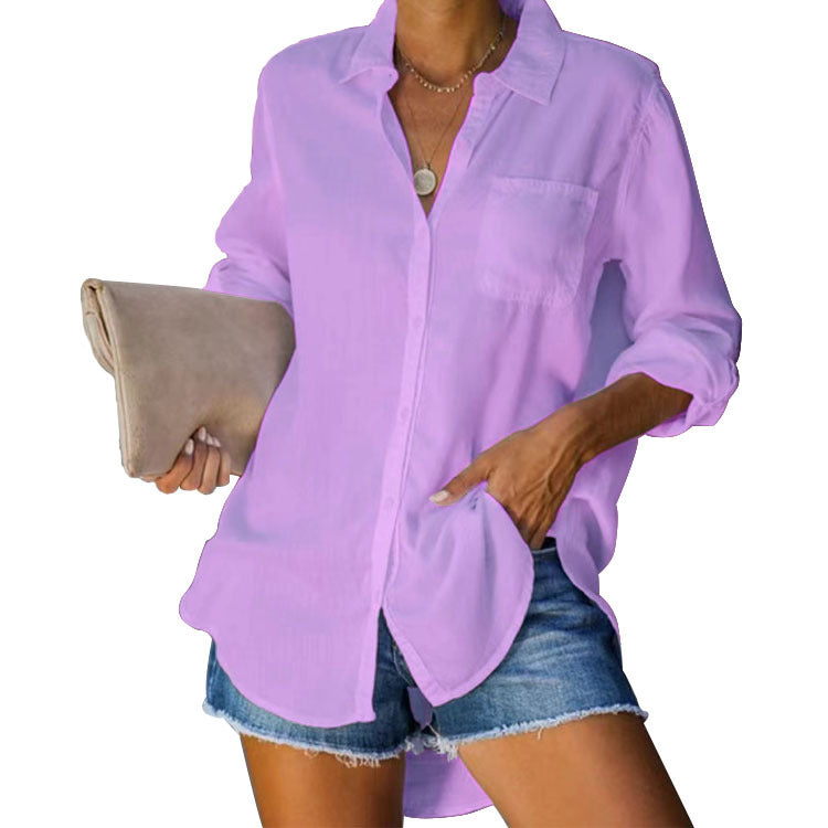 Damen lässige Bluse aus leichtem Stoff Krohn-e