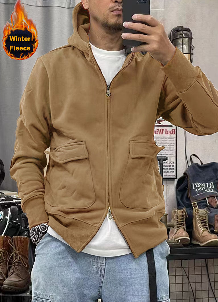 Herren warme Fleecejacke mit praktischen Taschen und modernem Schnitt Krohn-e