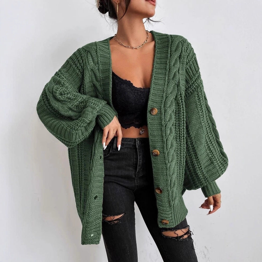 Damen Grobstrick-Cardigan mit dekorativem Zopfmuster Krohn-e