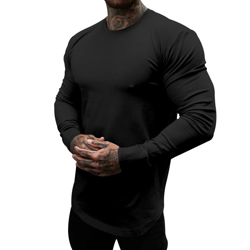 Herren Langarmshirt aus weichem, elastischem Baumwollmix mit Rundhalsausschnitt Krohn-e