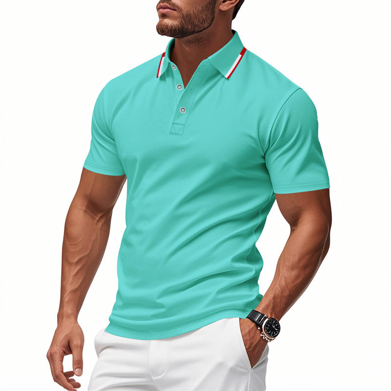 Herren Polo-Shirt mit modernem Kragen und atmungsaktiver Struktur Krohn-e