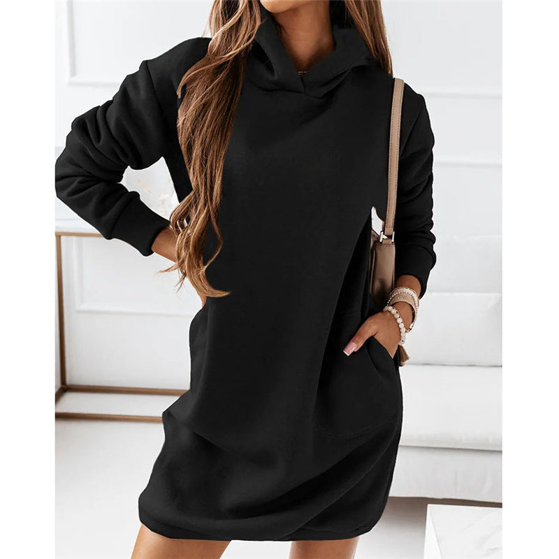Krohn-e | Stylisches Sweatkleid mit Kapuze