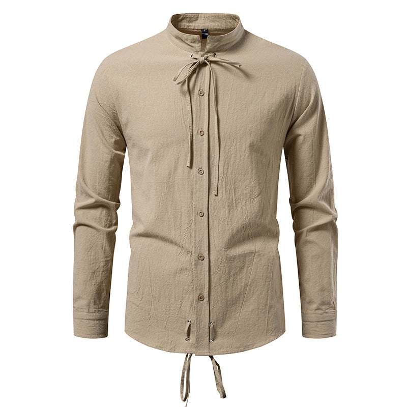 Herren Longsleeve Hemd mit modernem Kordelzug Krohn-e