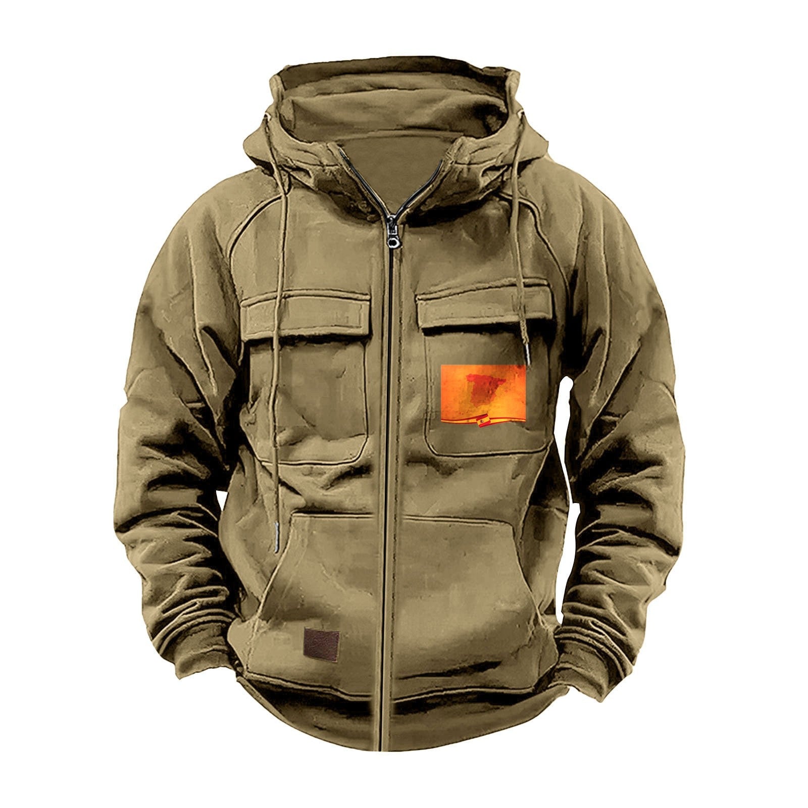 Herren multifunktionale Kapuzenjacke mit praktischen Taschen Krohn-e