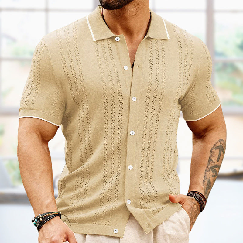 Männer Poloshirt aus luxuriöser Strickware - Marti