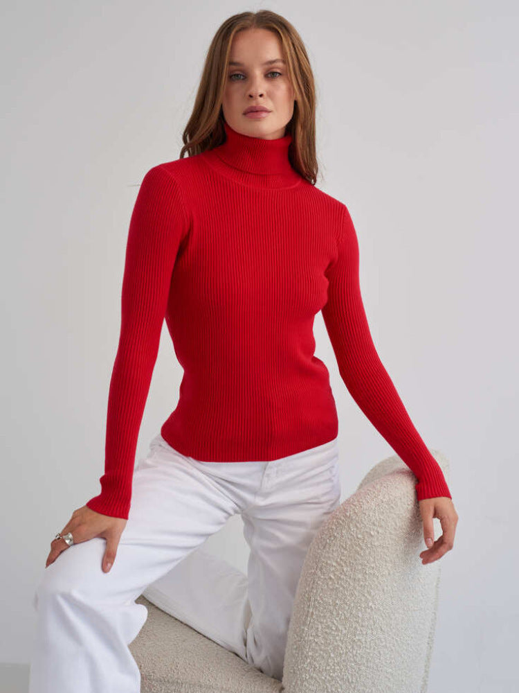 Damen Rollkragenpullover mit geripptem Design und lässigem Schnitt Krohn-e