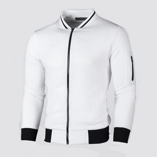 Herren Sweatjacke mit hochwertiger Struktur und sicherer Reißverschlusstasche Krohn-e