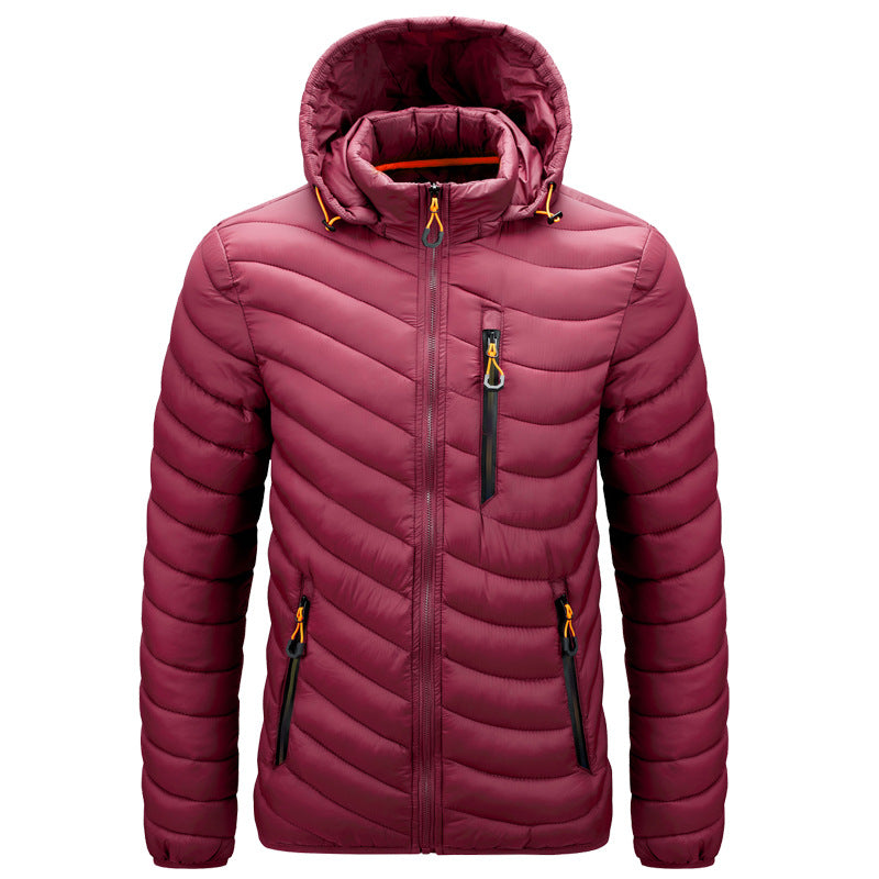 Krohn-e | Gesteppte leichte Herrenjacke mit Kapuze