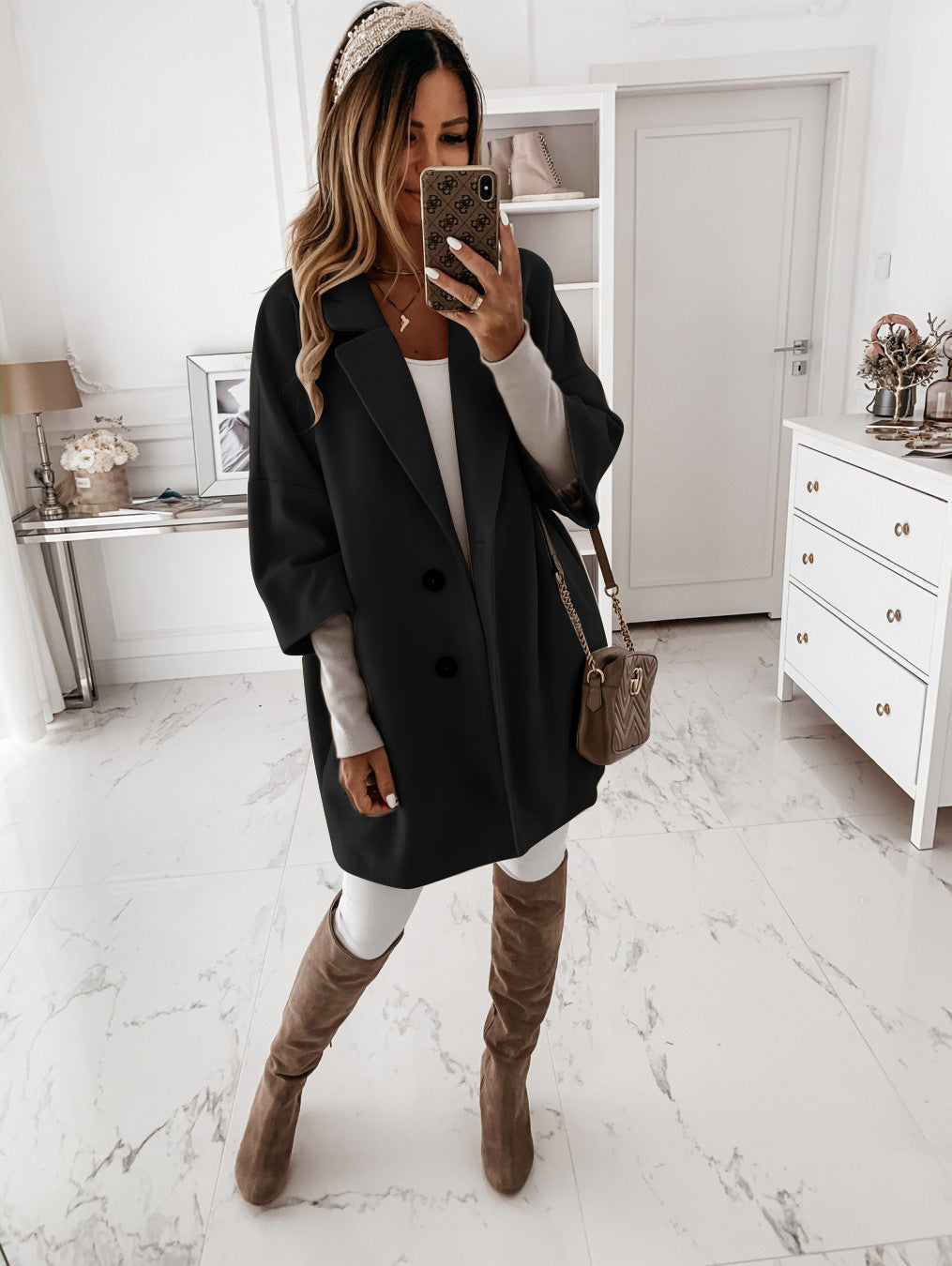 Damen Modischer Oversized Mantel Krohn-e