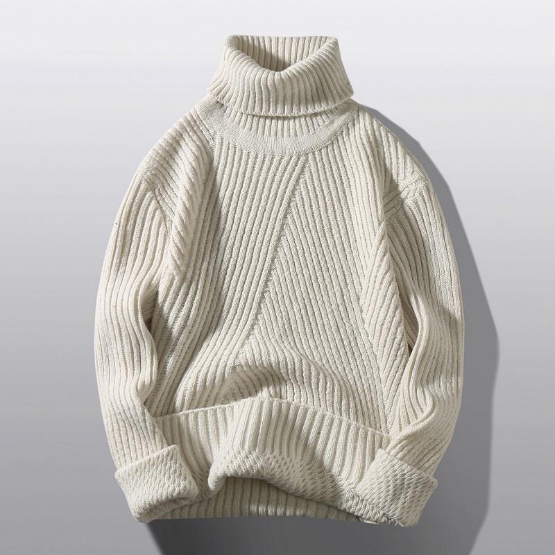 Damen Grobstrick-Rollkragenpullover mit aufwendigem Rippmuster Krohn-e