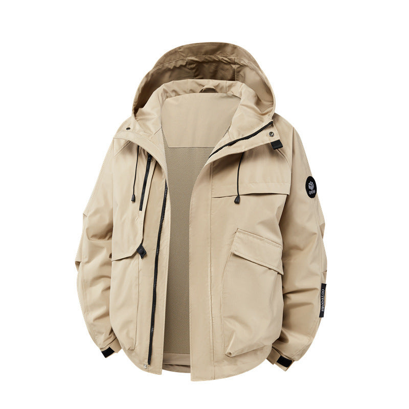 Herren technische Outdoor-Jacke mit Material und zahlreichen Reißverschlusstaschen Krohn-e