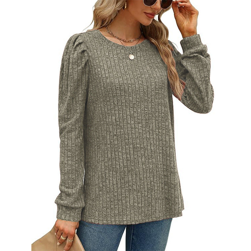 Damen stilvolles Pullover mit gerafften Ärmeln Krohn-e
