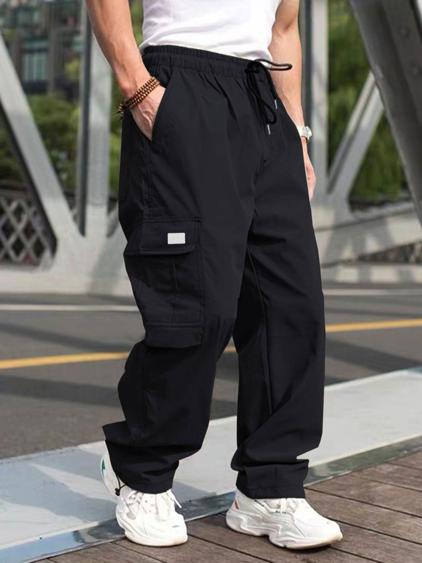 Herren lässige Cargo-Hose mit elastischem Bund und multifunktionalen Taschen Krohn-e