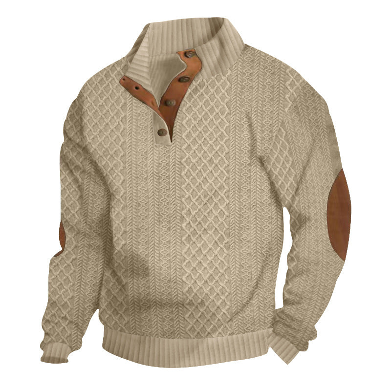 Herren Sweatshirt mit strukturiertem Strickmuster details Krohn-e