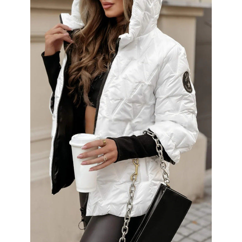 Damen Steppjacke mit hohem Kragen und beschichtetem Obermaterial Krohn-e