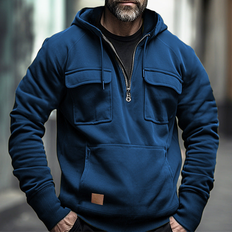 Herren modische Kapuzenpullover mit praktischen Brusttaschen Krohn-e