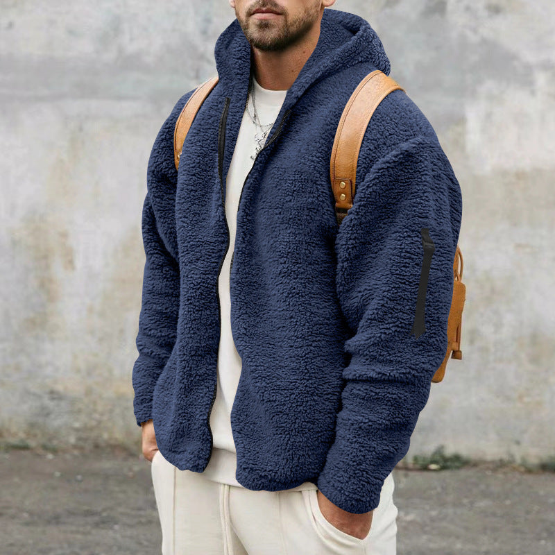 Herren Fleece-Winterjacke mit praktischer Kapuze und weichem Obermaterial Krohn-e