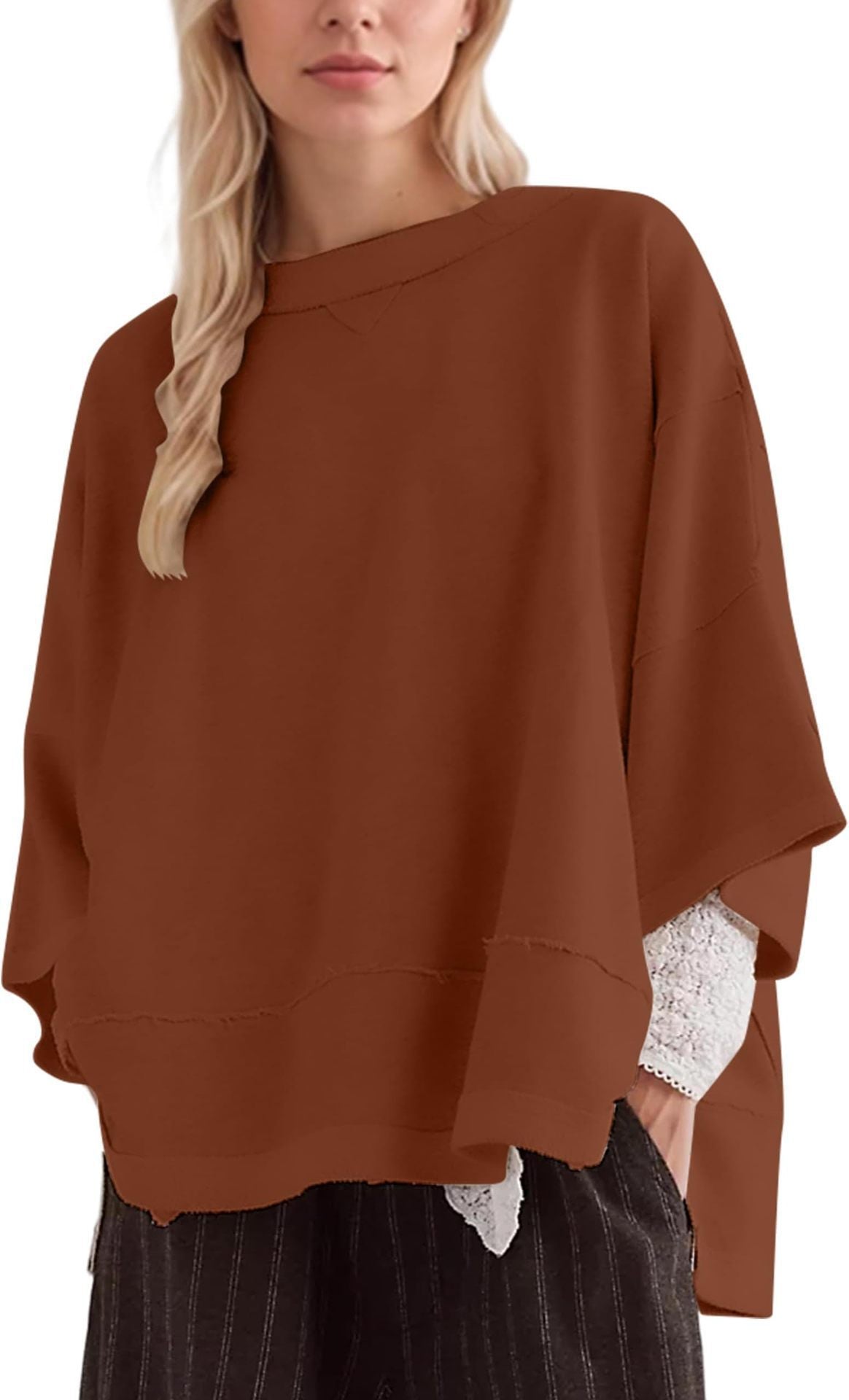 Damen oversized Sweatshirt mit fließendem Schnitt Krohn-e