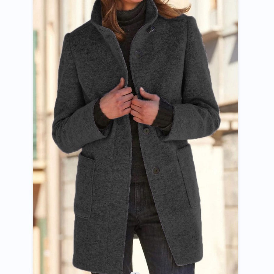 Krohn-e | Eleganter Damenmantel Mit Knöpfen