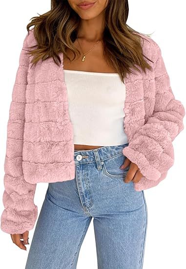 Damen Flauschige Kurzjacke im modernen Design Krohn-e