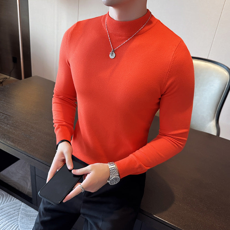 Herren modischer Pullover mit hohem Kragen und eleganter Passform Krohn-e
