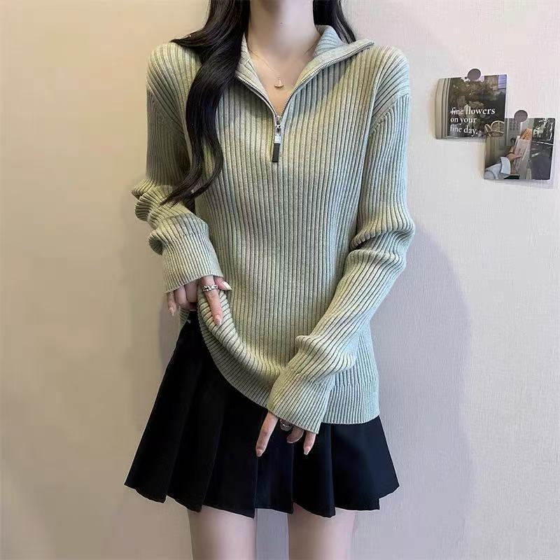 Damen Pullover mit Stehkragen und Reißverschluss Krohn-e