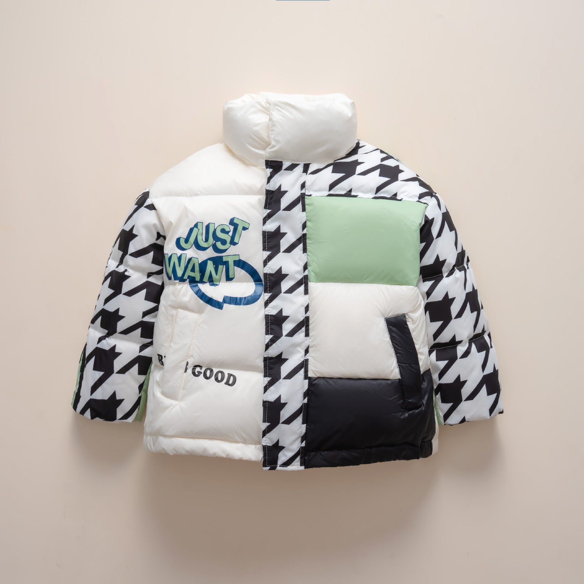 Damen Übergroße Steppjacke mit trendigem Patchwork-Design Krohn-e