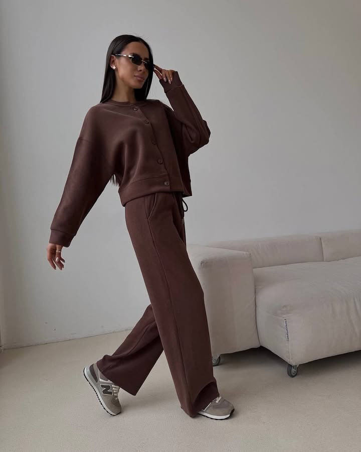 Damen lässiger Cardigan und Jogginghose Set Krohn-e