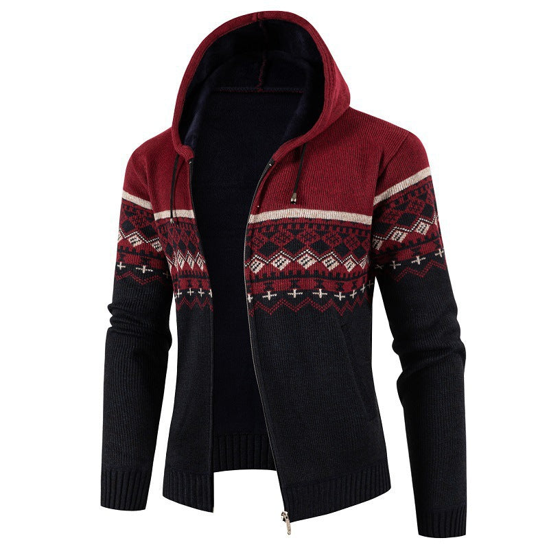 Herren Kapuzenpullover mit Norweger-Muster Krohn-e
