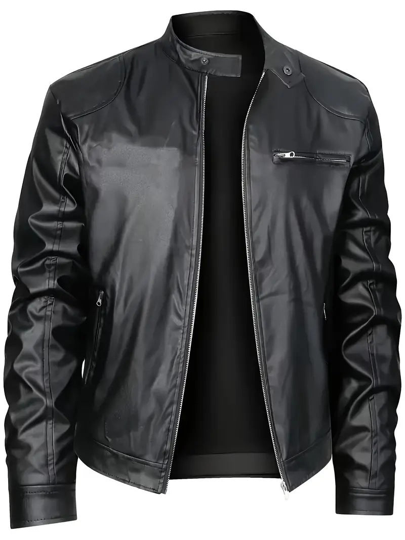 Herren elegante Kunstlederjacke mit modernem Design Krohn-e